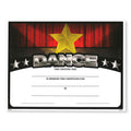 8-1/2 x 11 INCH DANCE CERTIFICATE
