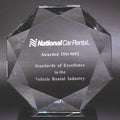 8-3/4 INCH OPTICAL CRYSTAL CUT AND OCTAGON SHAPE AWARD
