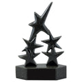 8-3/8 INCH 5 STAR RESIN AWARD TROPHY, BLACK