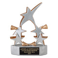 8-3/8 INCH SILVER CHEERLEADER 5  STAR AWARD