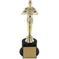 8 INCH GOLD PLASTIC OSCAR LOOK ALIKE FIGURE TROPHY