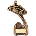 8" RESIN ANTIQUE GOLD FINISH GO-KART RACER
