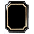 8 x 10 BLACK AND GOLD GLITTER TRIM BLACK PIANO FINISH PLAQUE