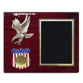 9 x 12 INCH EAGLE AND AMERICAN SHIELD PLAQUE HOLDS 2 INCH U.S. MILITARY INSERT