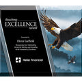 8 X 10 INCH EAGLE GLASS PLAQUE WITH BEVELED EDGE