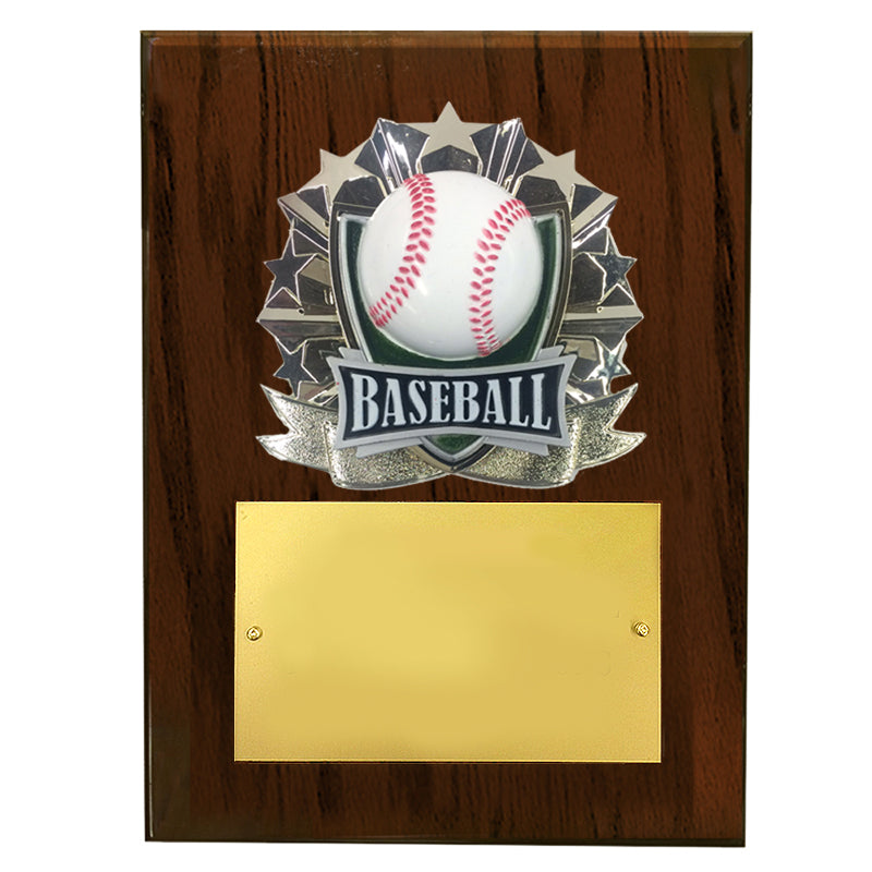 8 X 10 INCH FULL COLOR RAISE MODELED BASEBALL PLAQUE