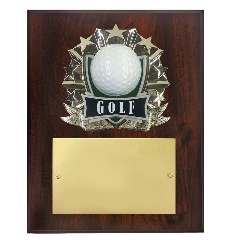 8 X 10 INCH FULL COLOR RAISE MODELED GOLF PLAQUE
