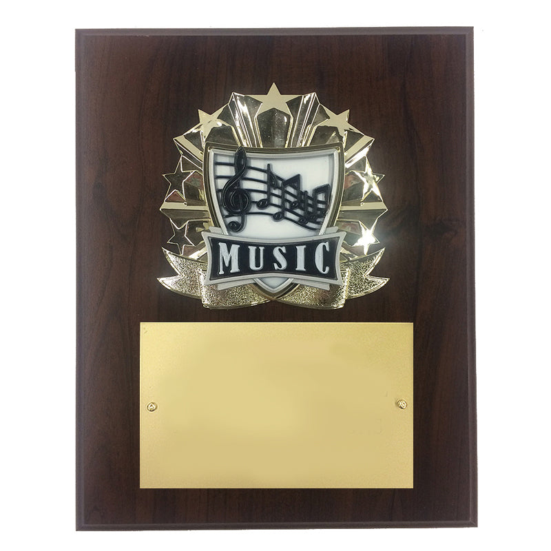 8 X 10 INCH FULL COLOR RAISE MODELED MUSIC PLAQUE