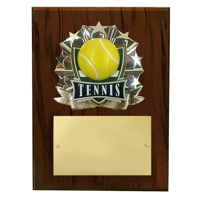 8 X 10 INCH FULL COLOR RAISE MODELED TENNIS PLAQUE