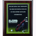 8 X 10 INCH GOLF PHOTO SPORTS PLAQUE WITH LASER ENGRAVED PLATE