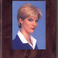 8 X 10 INCH PHOTO PLAQUE WALNUT FINISH HOLDS 5X7 PHOTO