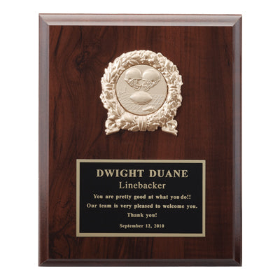 8 X 10 INCH PLAQUE WITH BLACK PLATE TAKES INSERT