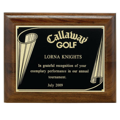 8 X 10 INCH PLAQUE WITH BLACK SCREENED PLATE