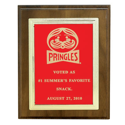 8 X 10 INCH PLAQUE WITH EMBOSSED FRAME AND SCREENED PLATE - COLOR OPTIONS