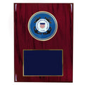 8 X 10 INCH U.S. COAST GUARD PLAQUE WITH 4 INCH EMBOSSED MEDALLION