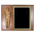 8 X 10 INCH WALNUT FINISHED NURSE PLAQUE WITH BLACK SCREENED BRASS PLATE