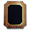 8 X 10 WALNUT VENEER WITH NOTCHED CORNER PLAQUE