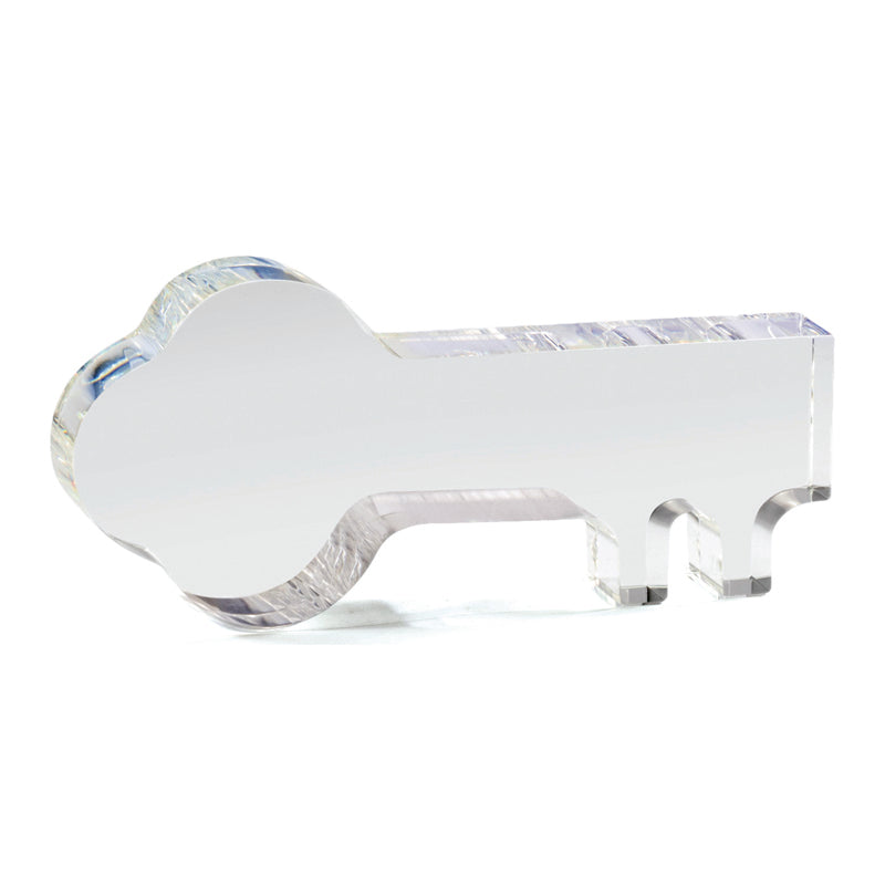8 x 3-3/4 INCH OPTICAL CRYSTAL KEY AWARD
