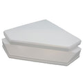 8 X 8 X 1-3/8 WHITE PLASTIC BASE AND LID, 2PCS SET