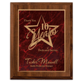 7" x 9" Finish Plaque with Red Marbleized Plate