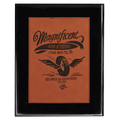 7" x 9" Piano Finish Plaque with Rawhide Leatherette Plate