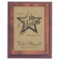 8" x 10" Elegant Finish Plaque with Light Brown Leatherette Plate