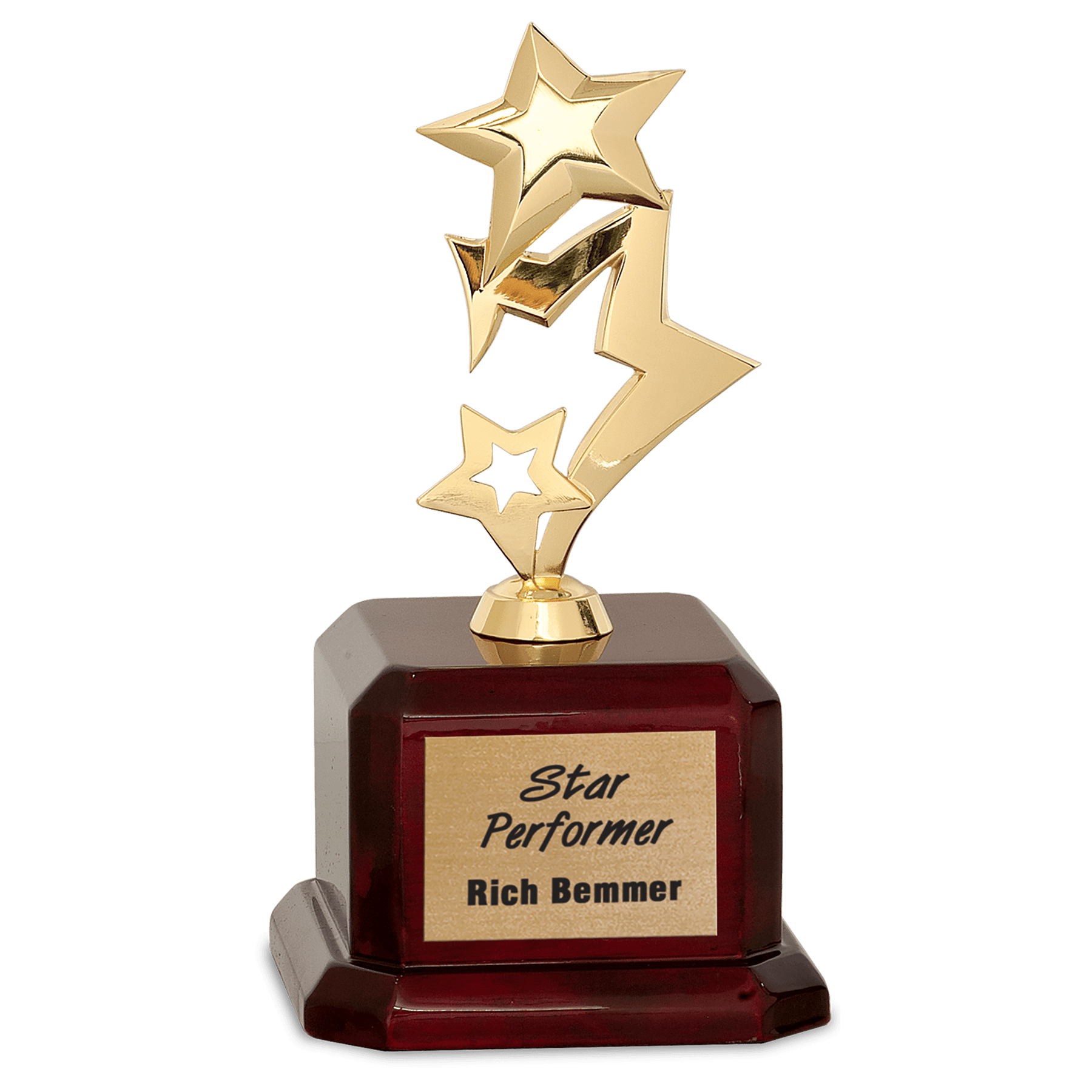 Metal Rising 3-Star on Rosewood Piano Finish Base