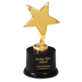 Metal Rising Star on Black Plastic Base