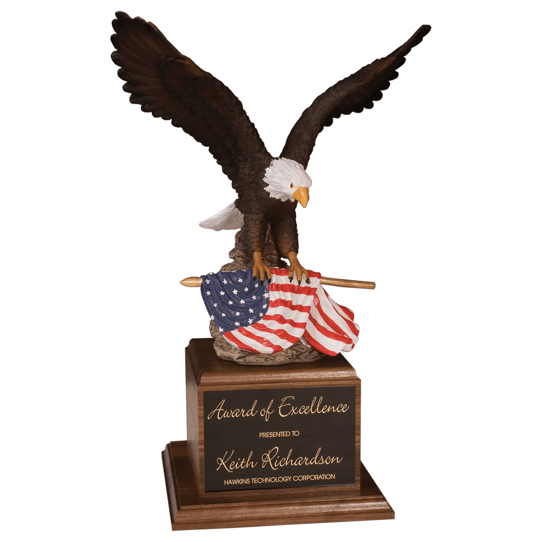 Hand Painted Eagle on a Genuine Base