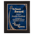 7" x 9" Premium Piano Finish Plaque with Blue Rising Star Plate
