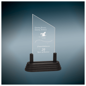 7" Corners Pop-In Acrylic with Gold Pedestal Base