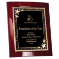 9 1/2" x 12" Piano Finish Eclipse Plaque with Black Starburst Plate