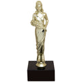 9-1/2 INCH BEAUTY QUEEN TROPHY ON BLACK MARBLE BASE