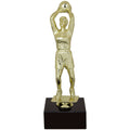 9-1/2 INCH FEMALE BASKETBALL FIGURE TROPHY ON BLACK MARBLE BASE