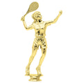 9-1/2 INCH GOLD PLASTIC FEMALE TENNIS PLAYER TROPHY FIGURE