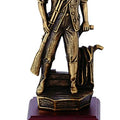 9-1/4 INCH MINUTEMAN TROPHY, ELECTROPLATED IN ANTIQUE BRASS