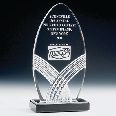 9-1/2 INCH OVAL ACRYLIC TROPHY