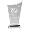 9-1/4 INCH HEIGHT OPTICAL CRYSTAL PEAK AWARD