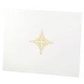 9-1/4 X 11-1/2 LINEN FOLDER WITH DESIGN, WHITE