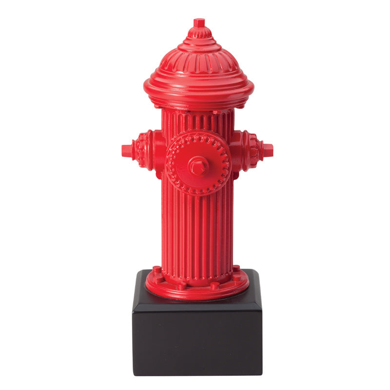 9"-3/4" INCH RESIN FIRE HYDRANT TROPHY WITH MATTE GOLD PLATE