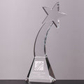 9-3/4 X 4-1/2 INCH OPTICAL CRYSTAL SHOOTING STAR