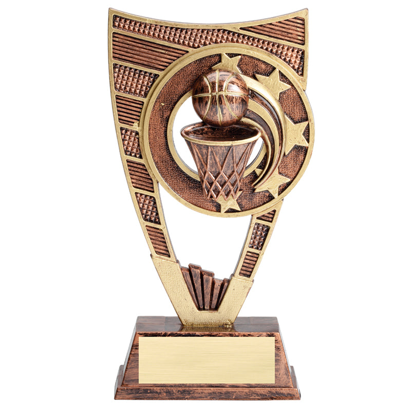 9 INCH BASKETBALL SPORT THEME TROPHY WITH WEIGHTED PLASTIC