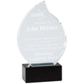 9 INCH HEIGHT OPTICAL CRYSTAL FLAME AWARD
