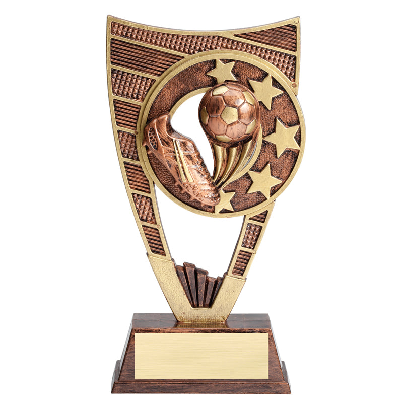 9 INCH SOCCER SPORT THEME TROPHY WITH WEIGHTED PLASTIC