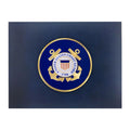 9 x 11-3/4 INCH BLUE CERTIFICATE HOLDER WITH 4 INCH UNITED STATES COAST GUARD INSIGNIA MEDALLION