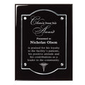 9 X 12 BLACK PIANO FINISH PLAQUE WITH FLOATING ACRYLIC