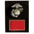 9 X 12 INCH U.S. MARINE CORPS PIANO FINISH BLACK BOARD PLAQUE