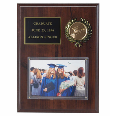 9 X 12 INCH PHOTO PLAQUE WITH BLACK PLATE TAKES INSERT