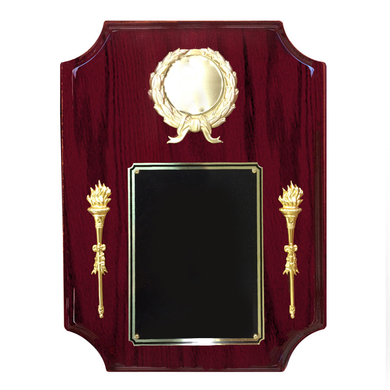 9 X 12 INCH PIANO FINISH ROSEWOOD BEVELED CORNERS PLAQUE