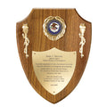 9 X 12 INCH SHIELD PLAQUE TAKES 2 INCH INSERT